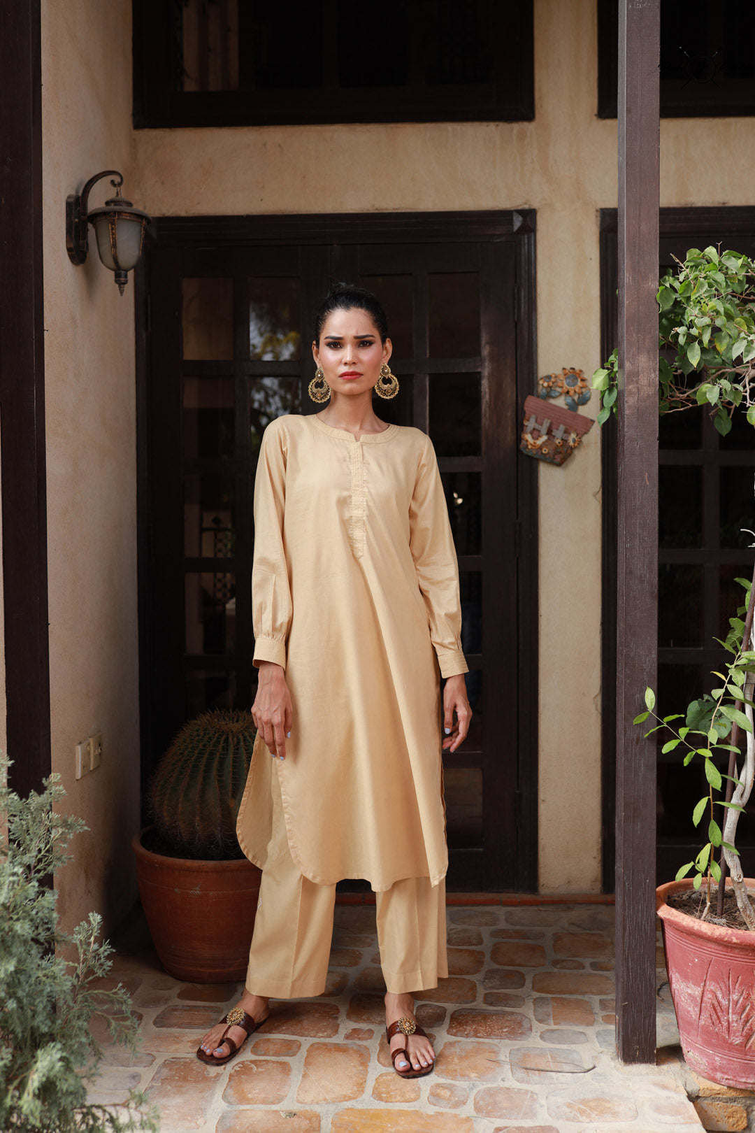 Rocks Basics Cotton Coords Set ( Beige ) - Rocks & Republic