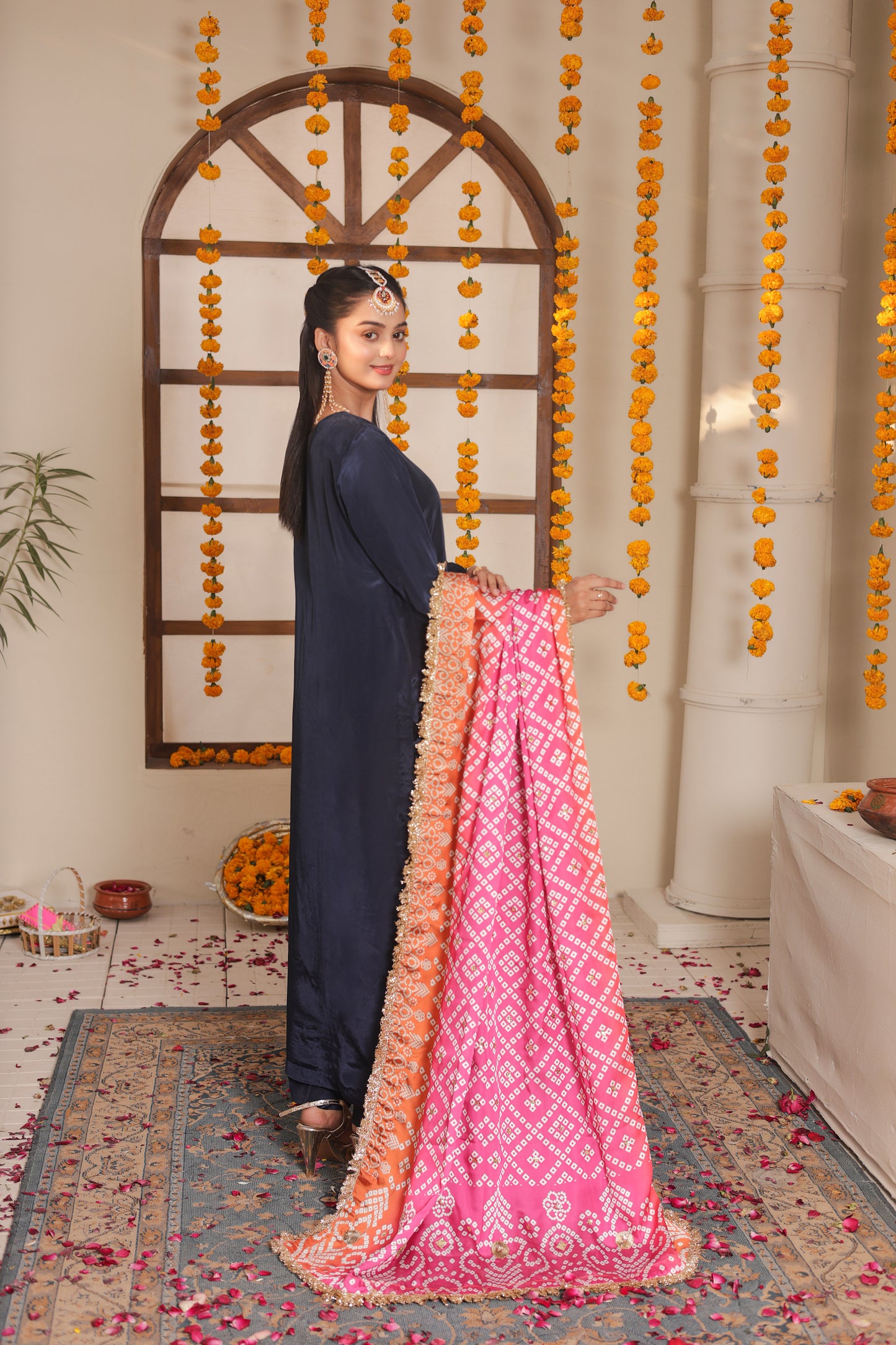 Kundan Kari - Navy Blue