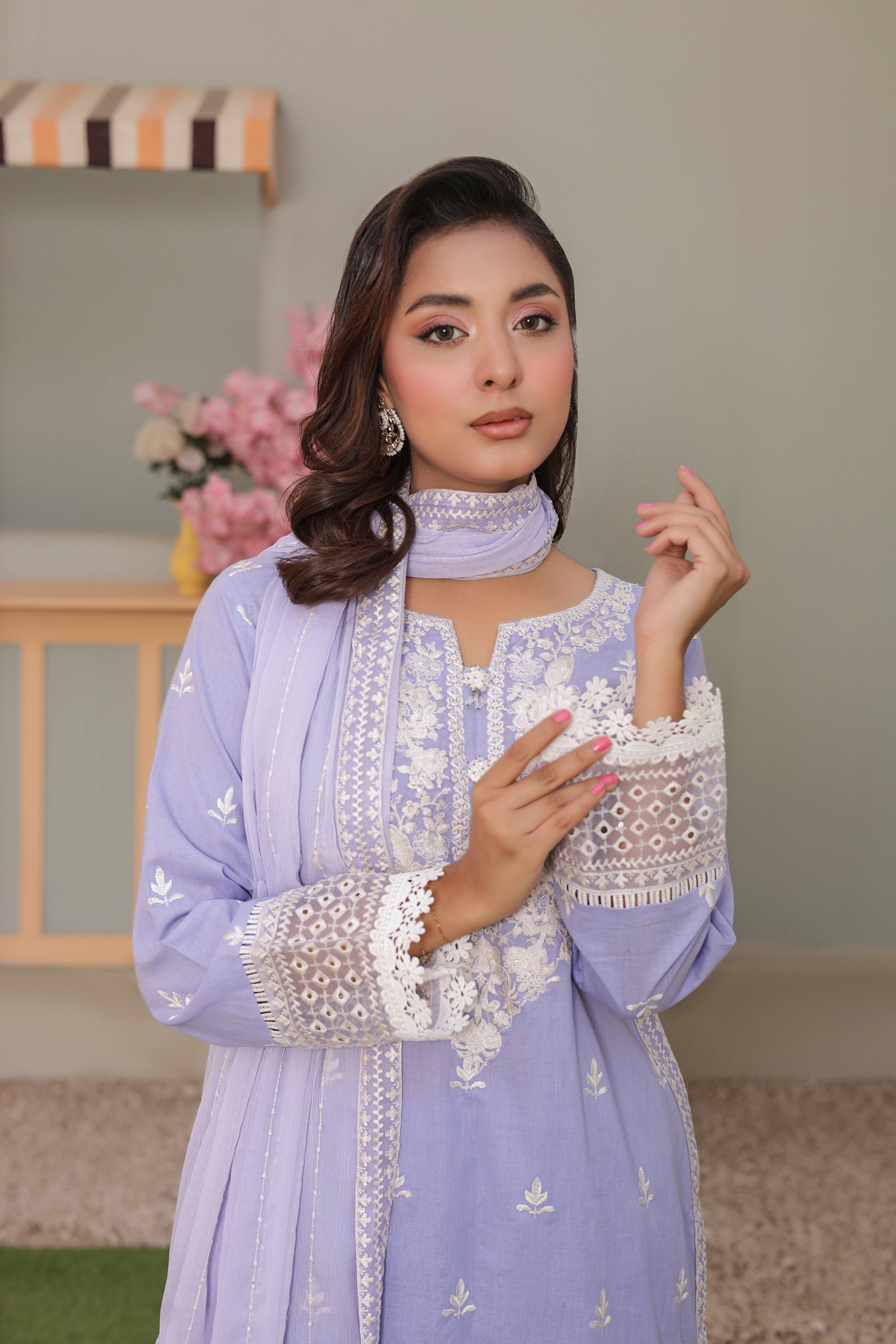 Chikankari - Lavender