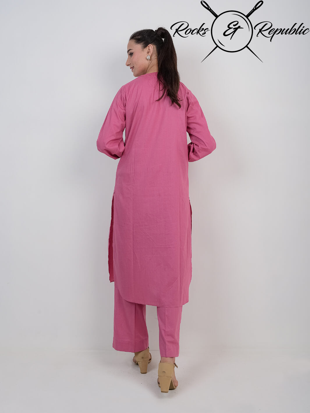 Rocks Basics Cotton Co-Ords Set (teal pink ) - Rocks & Republic