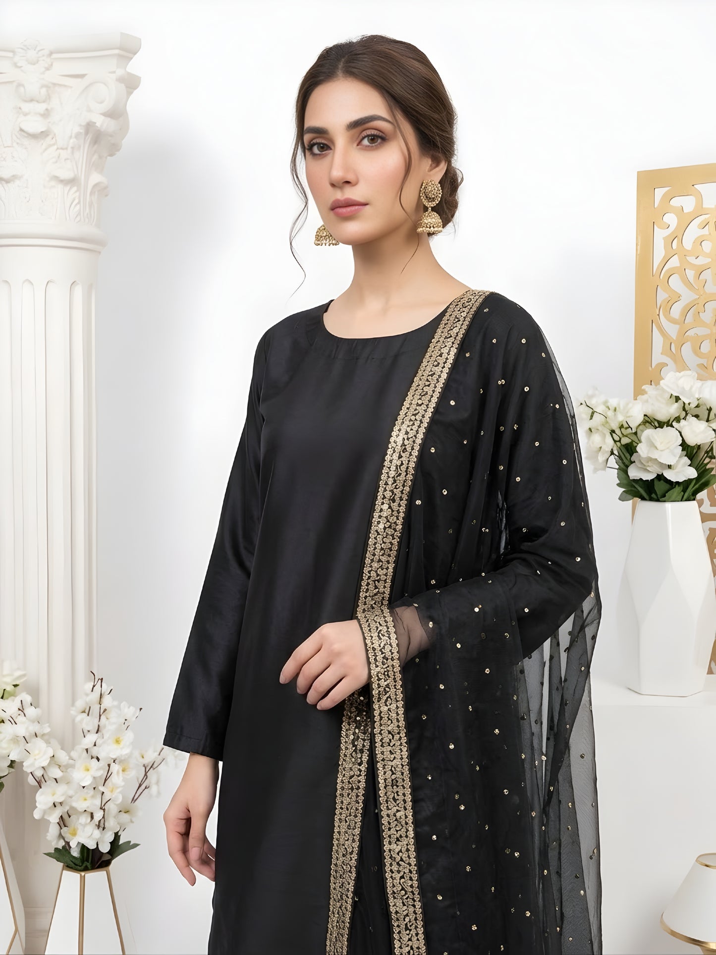 Silk Embroidered Collection - Noir Royale