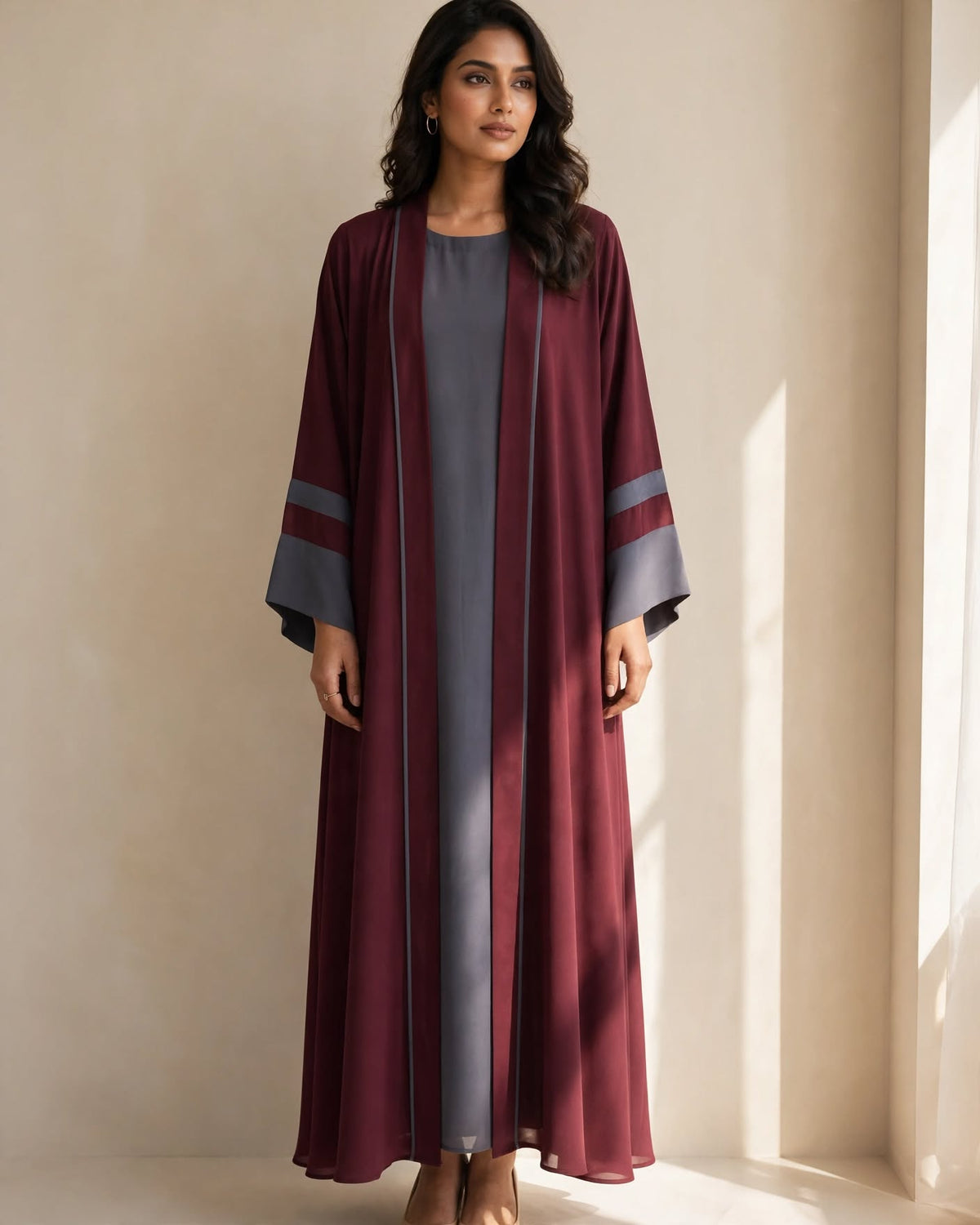 Dubai Abaya - Maroon