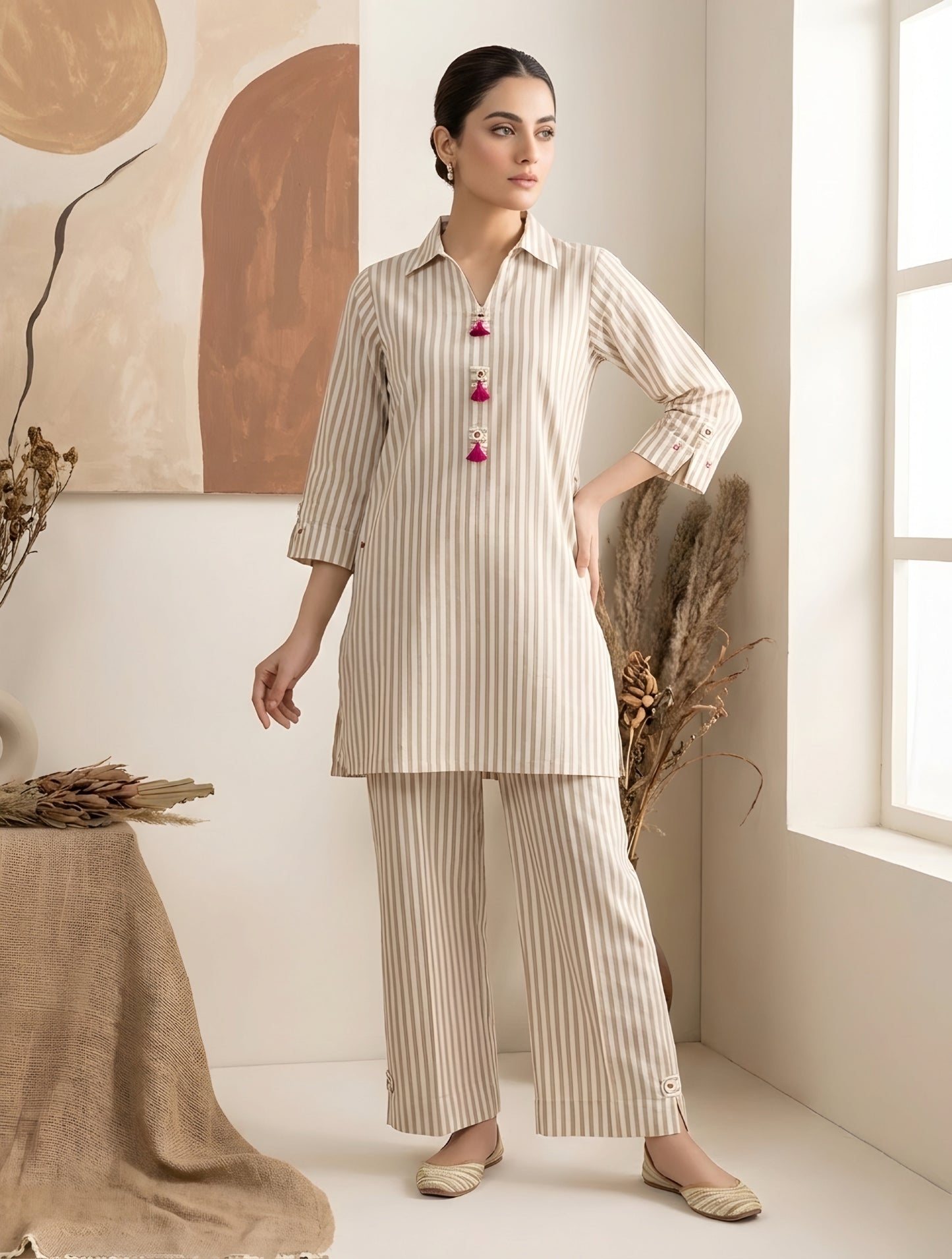 Checkmate Beige - Short