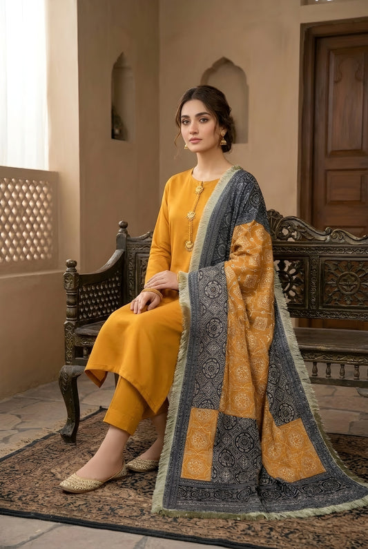 The Mustard Gold Silk Set