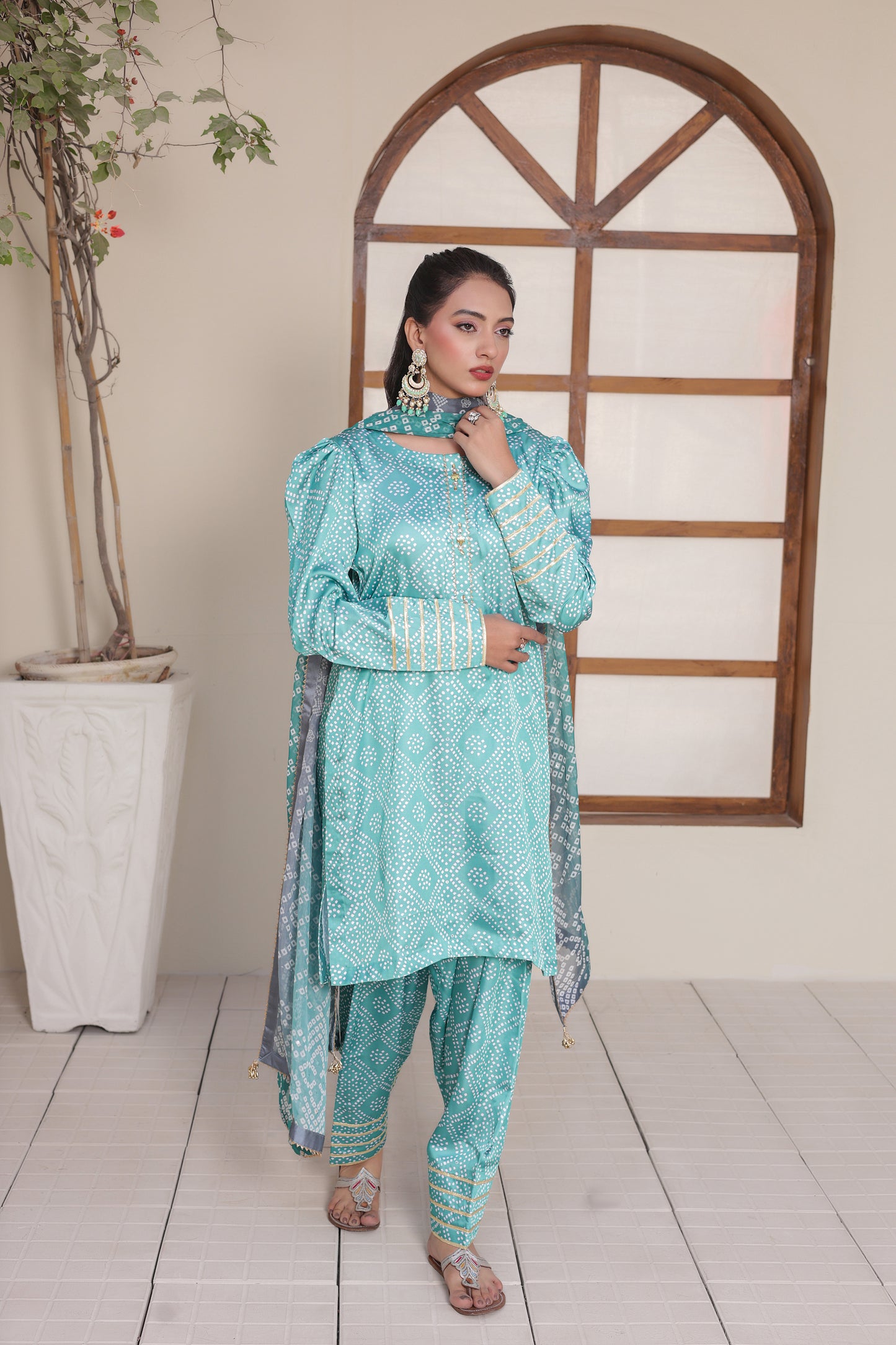 Chunri – Aqua Marine