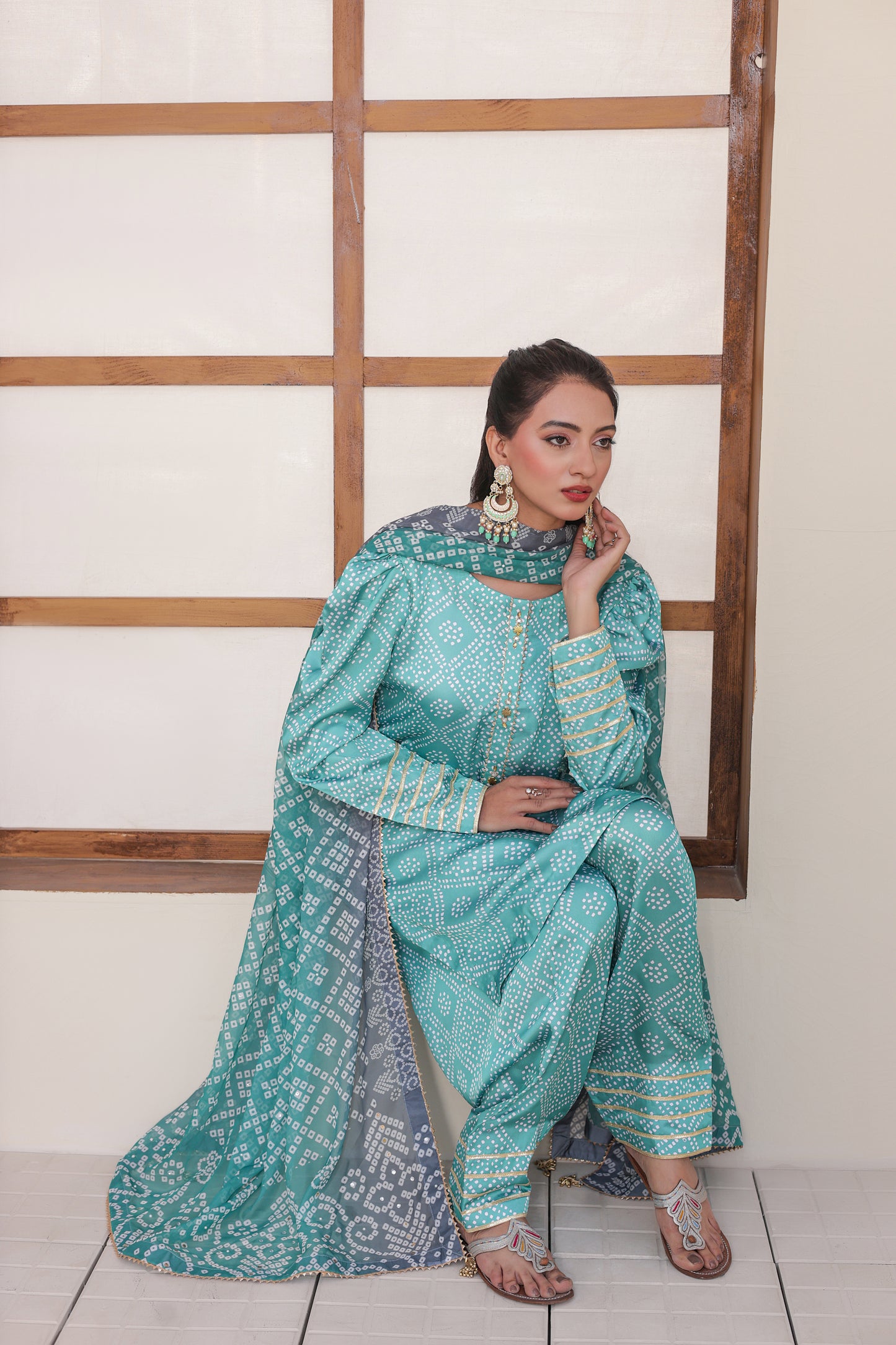 Chunri – Aqua Marine