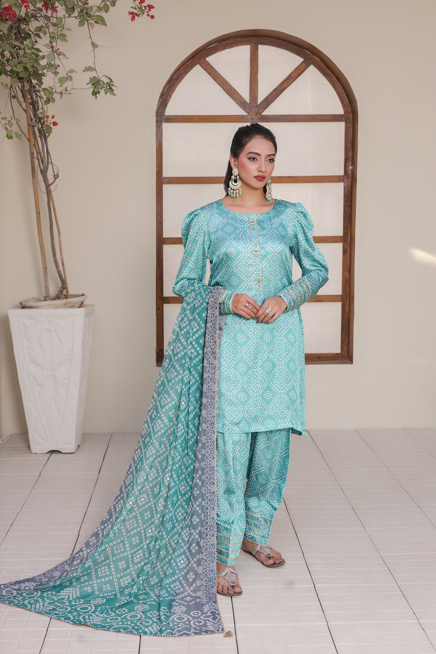 Chunri – Aqua Marine