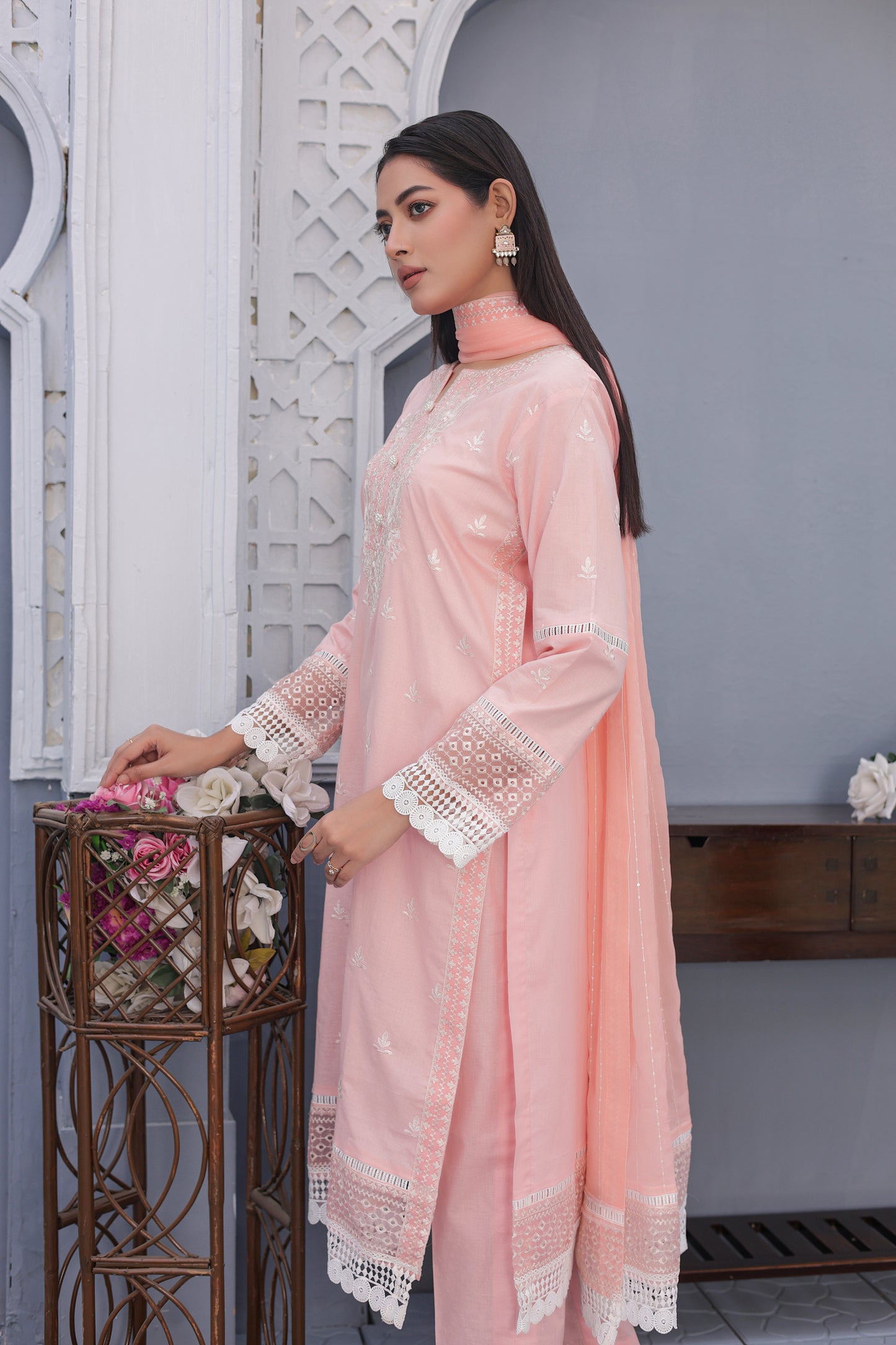 Chikankari - Pastel Pink