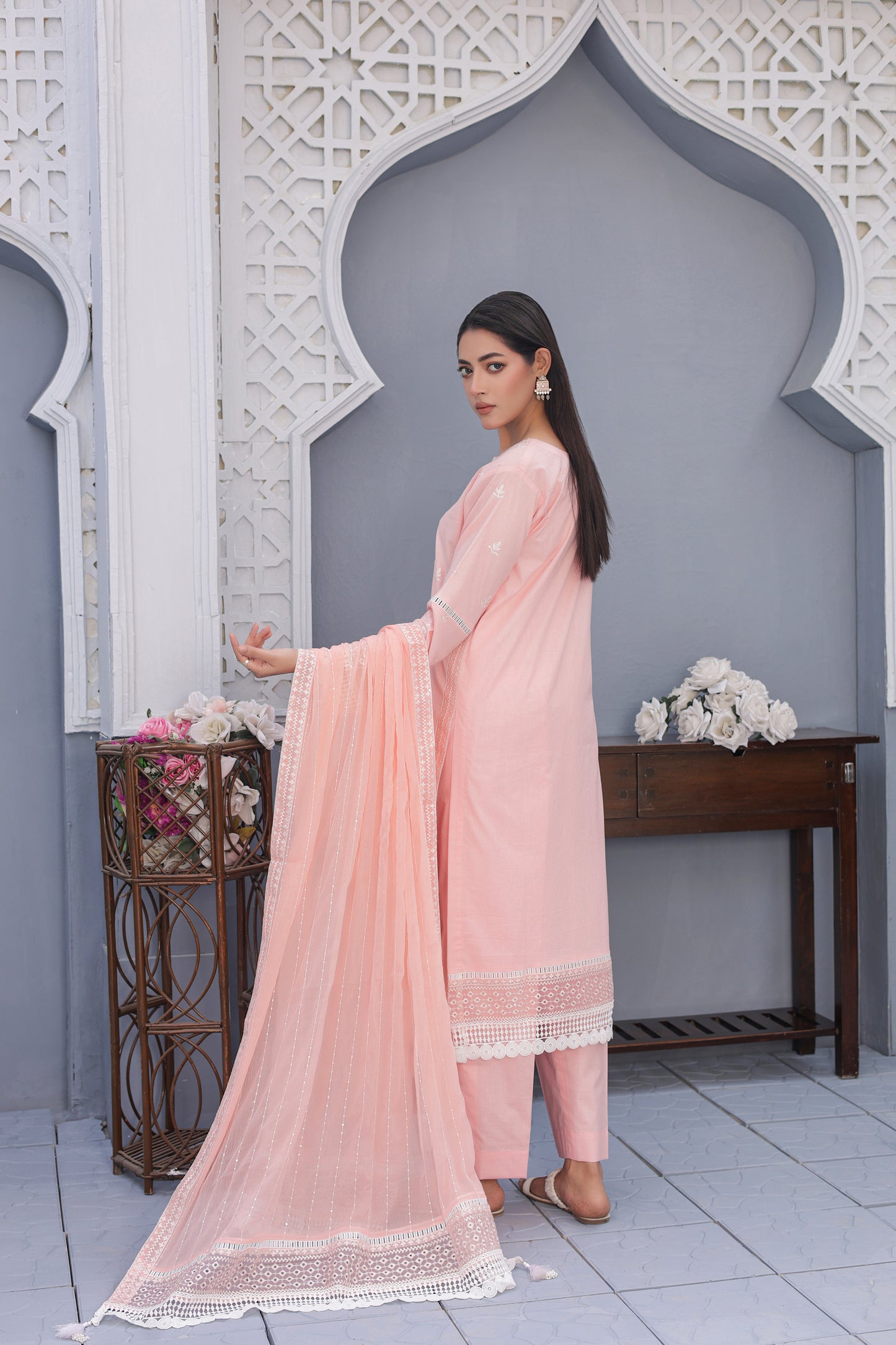 Chikankari - Pastel Pink