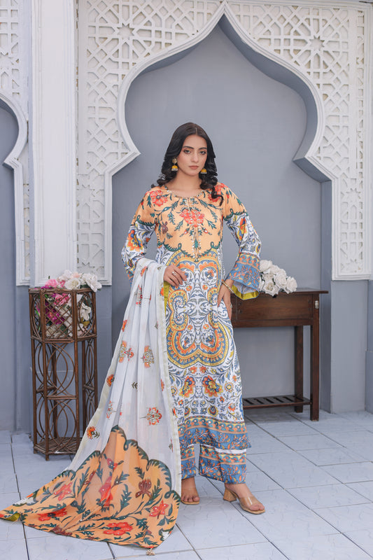 Digital Silk - Amber Blossom