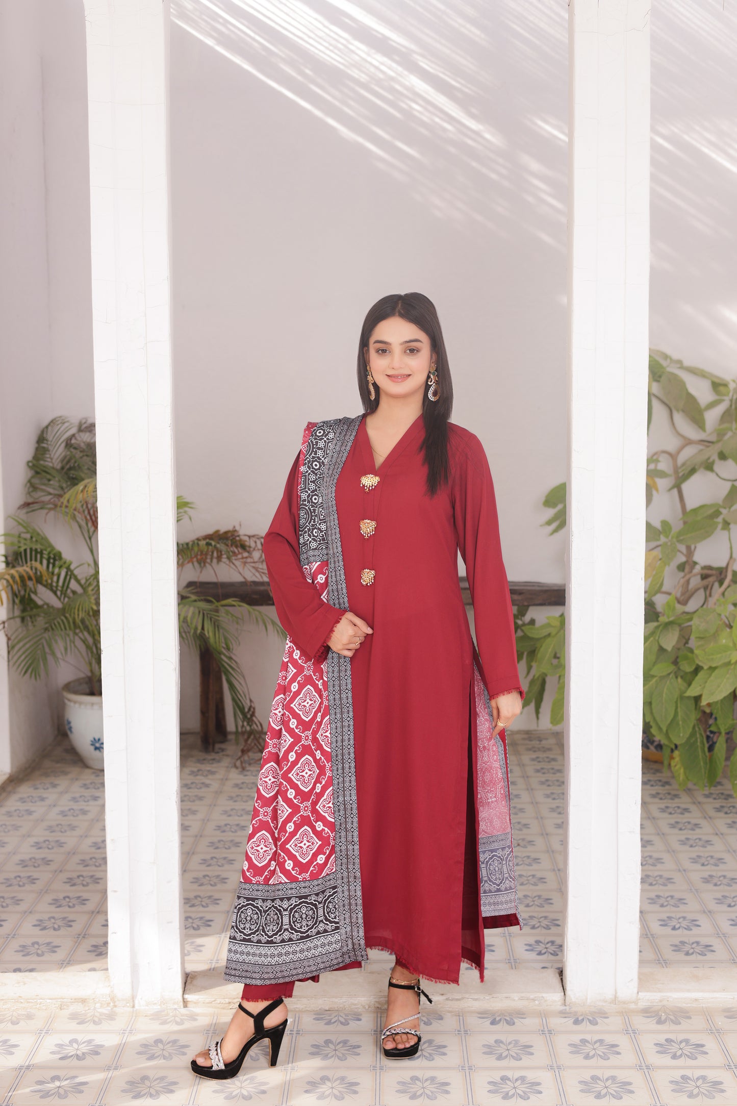 Ajrak Dupatta - Sham glam