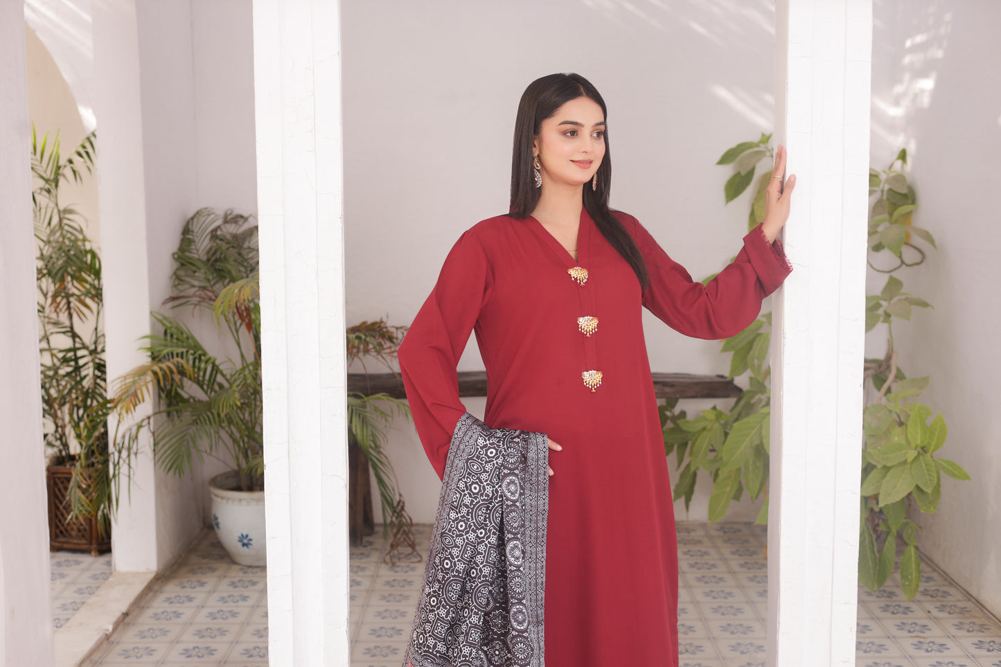 Ajrak Dupatta - Sham glam