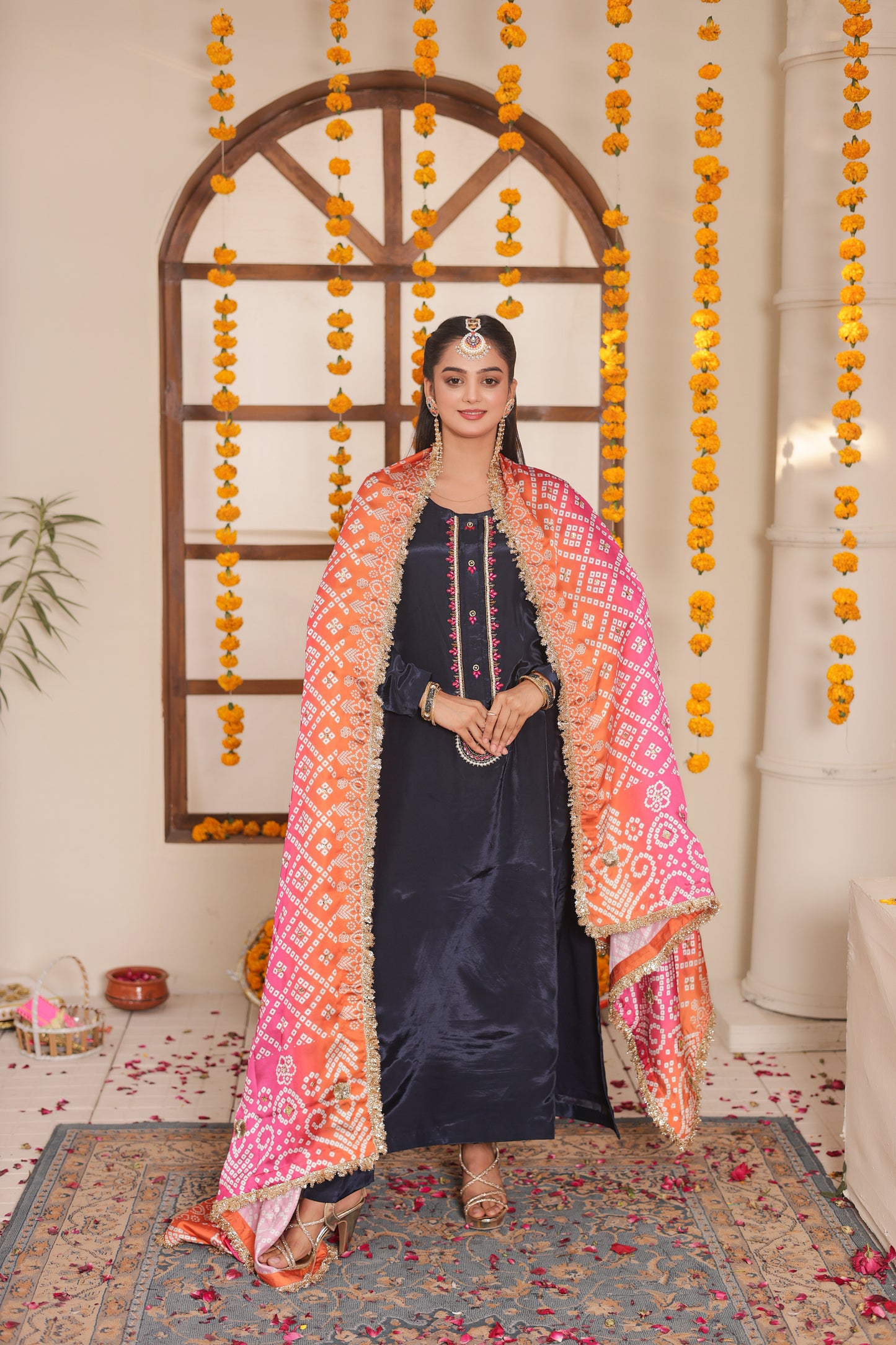 Kundan Kari - Navy Blue