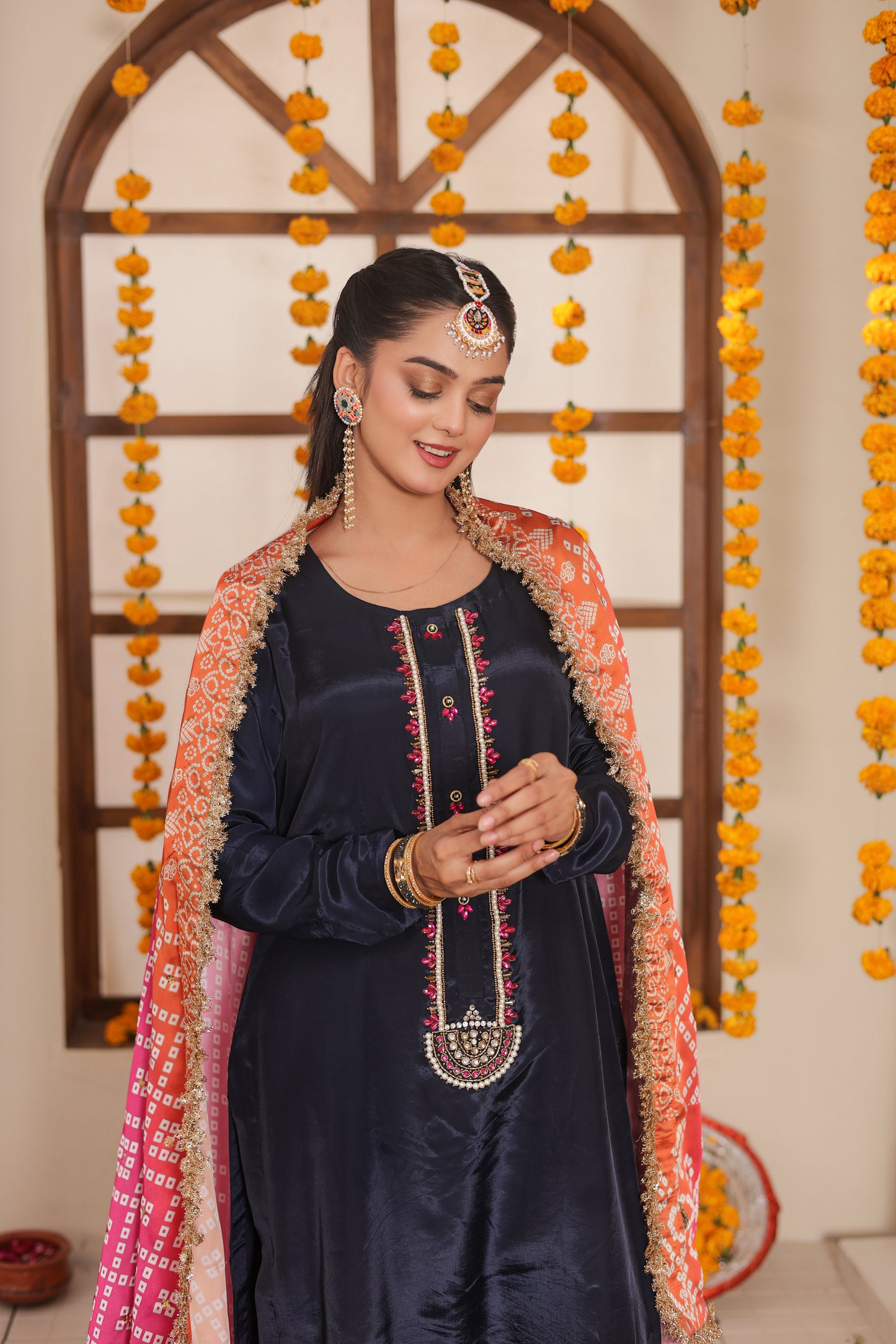 Kundan Kari - Navy Blue