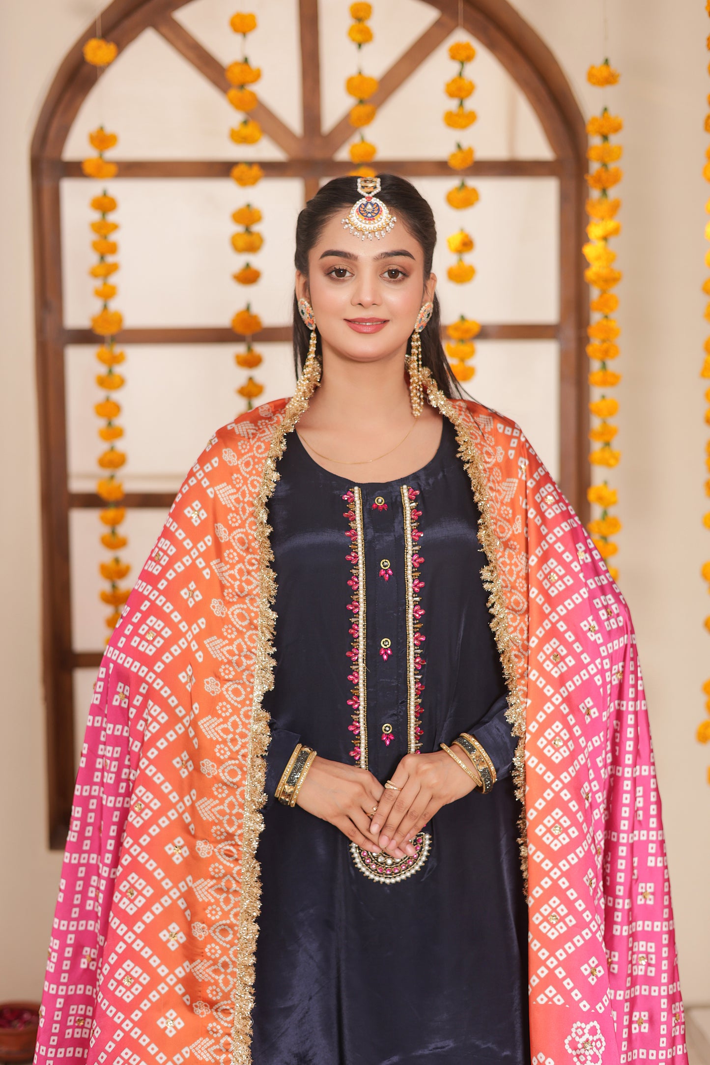 Kundan Kari - Navy Blue