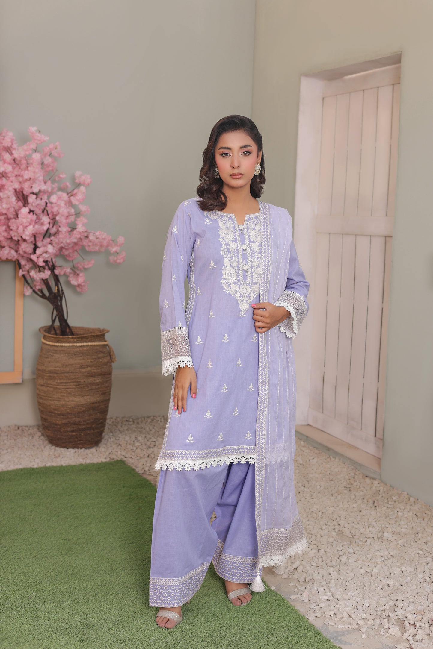 Chikankari - Lavender