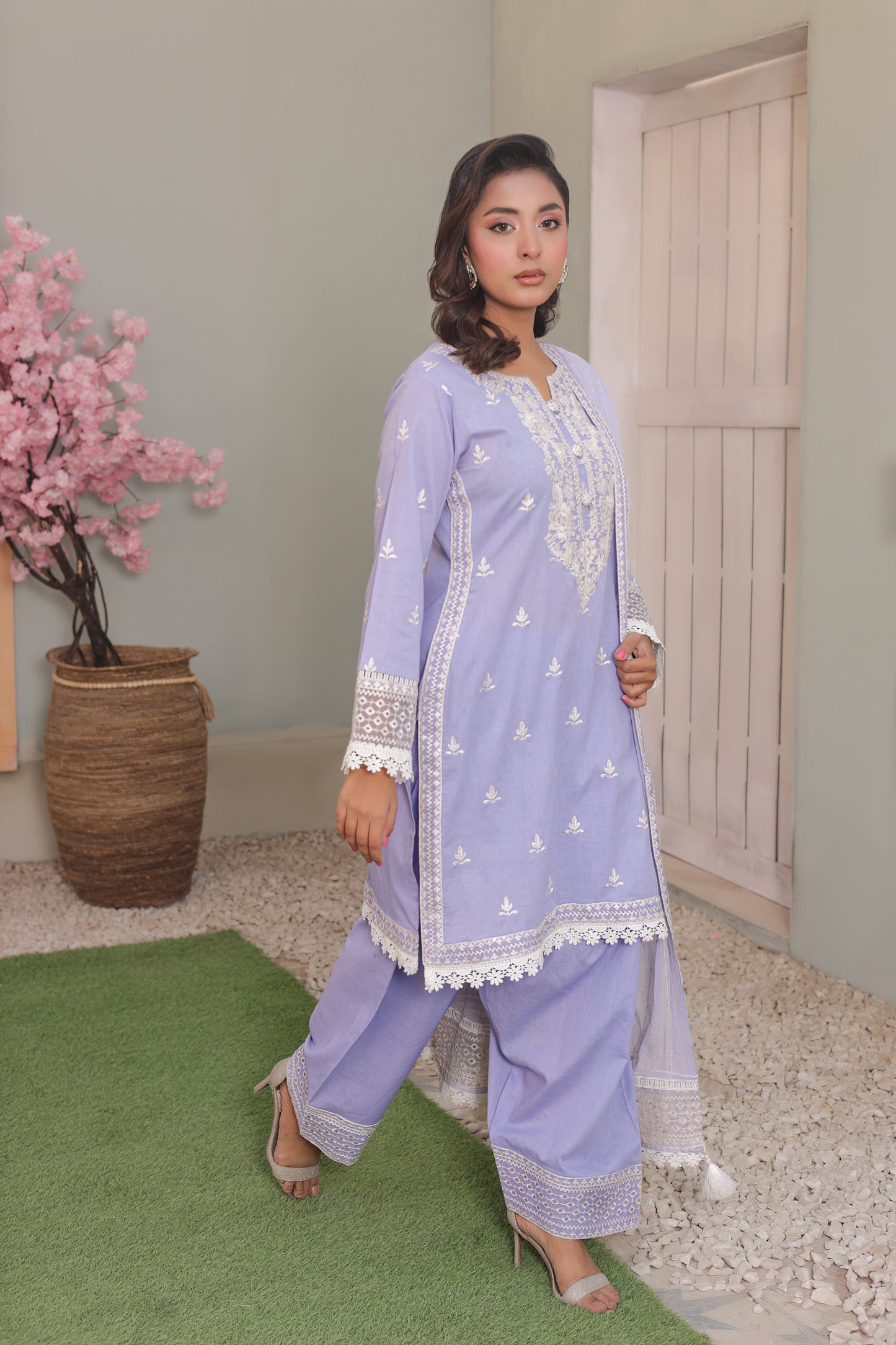 Chikankari - Lavender