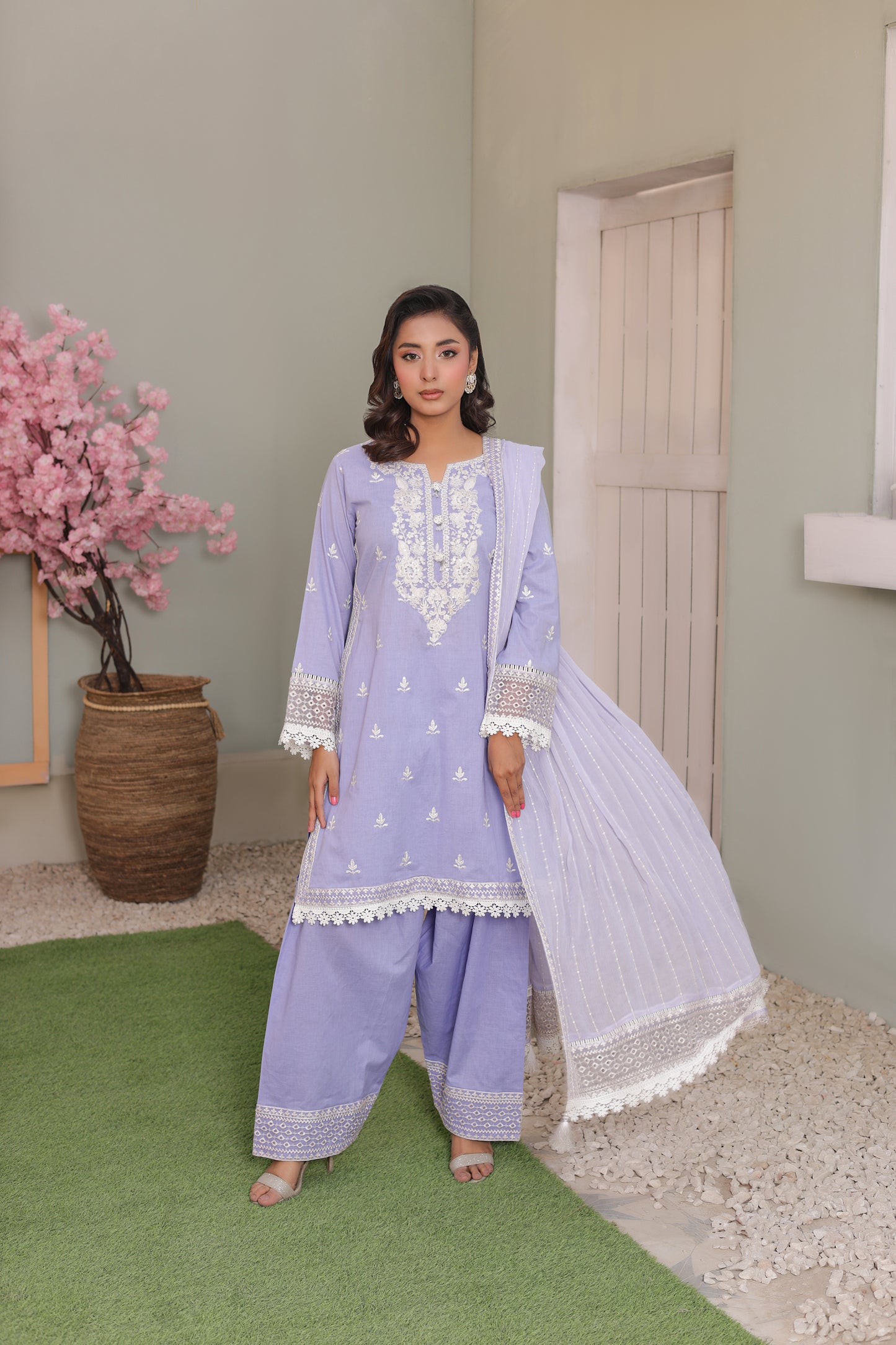 Chikankari - Lavender