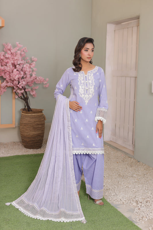 Chikankari - Lavender
