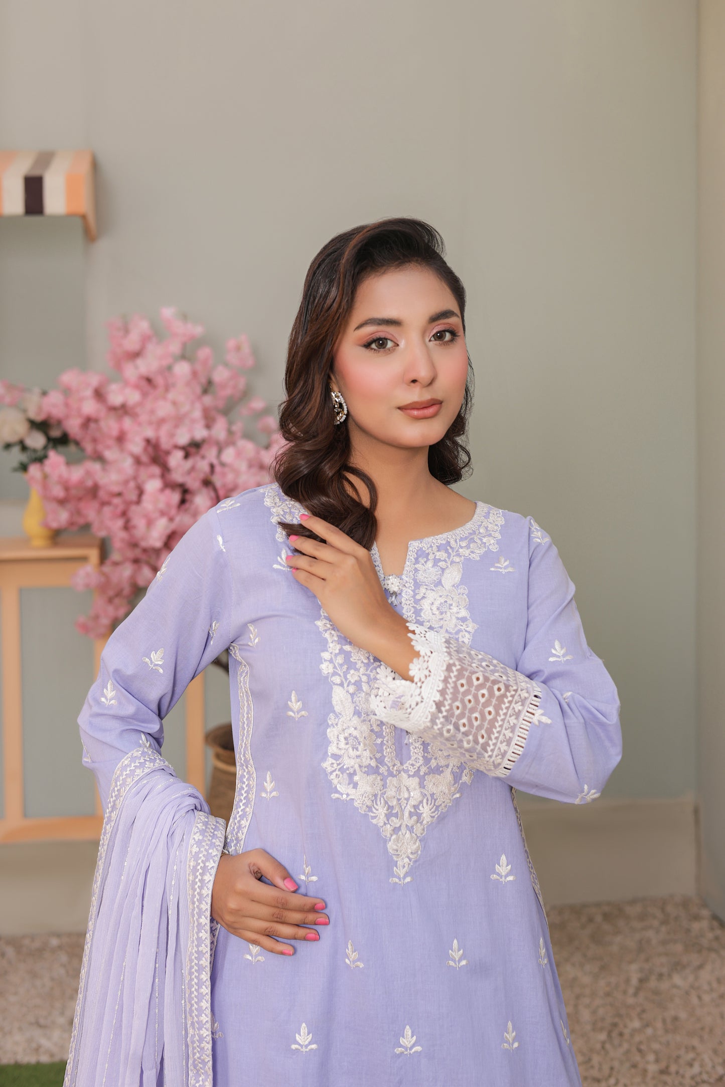 Chikankari - Lavender