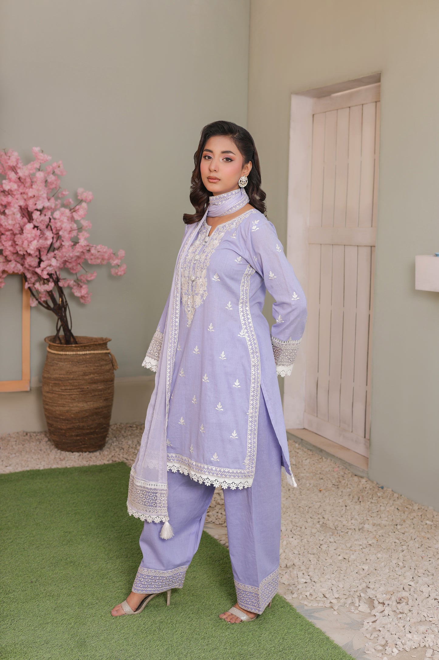 Chikankari - Lavender