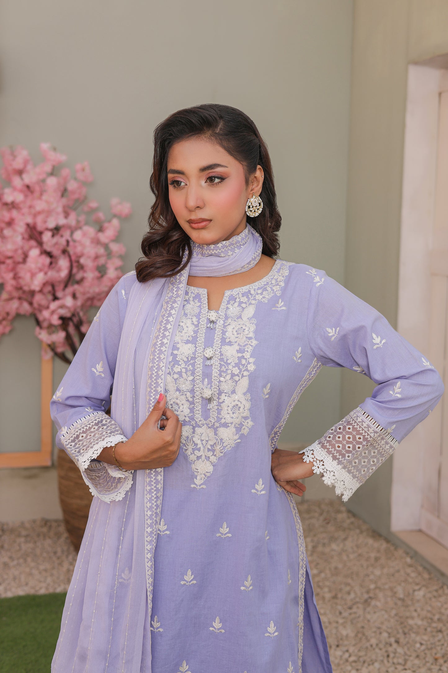 Chikankari - Lavender