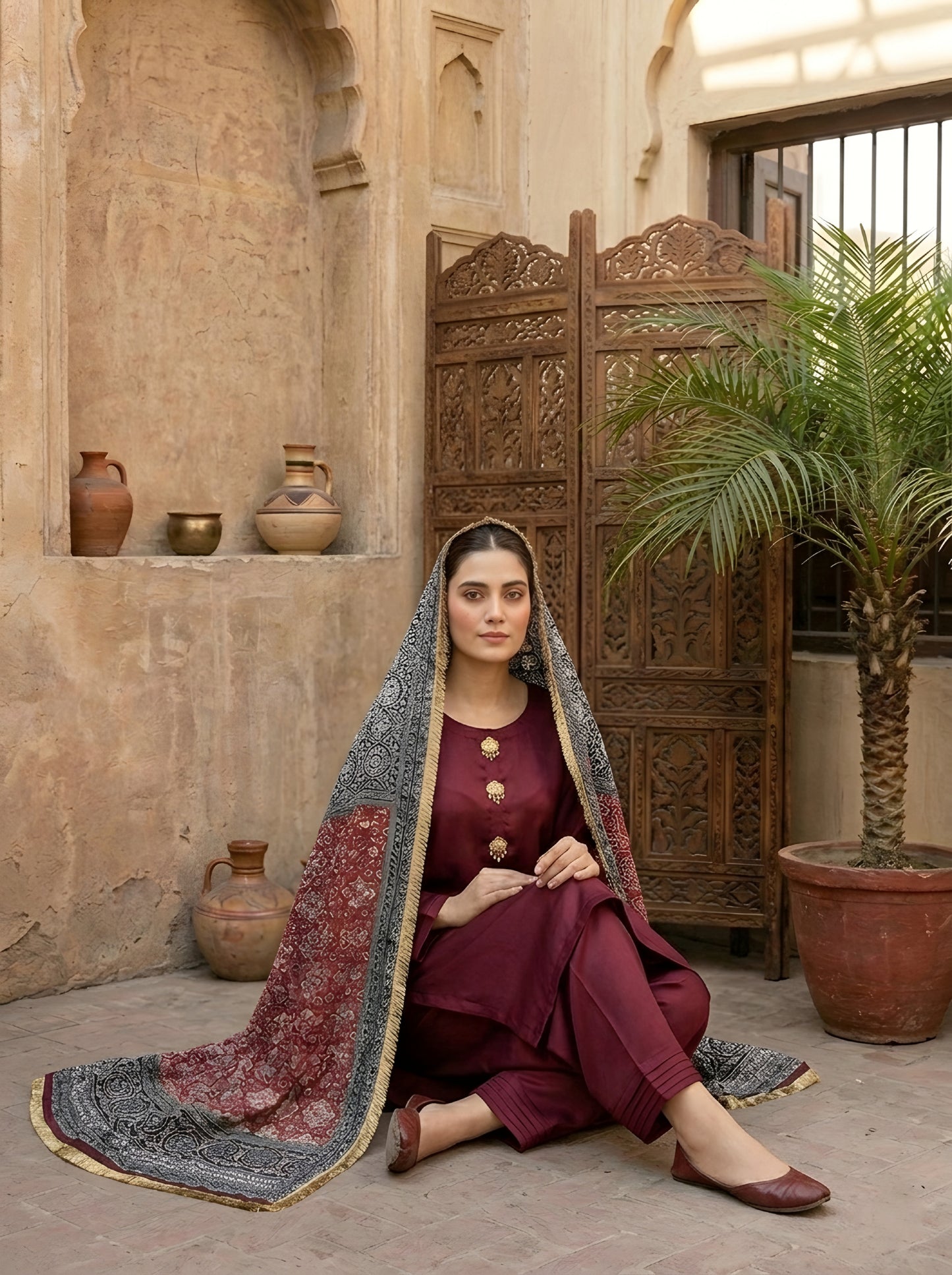 The Deep Maroon Silk Ensemble