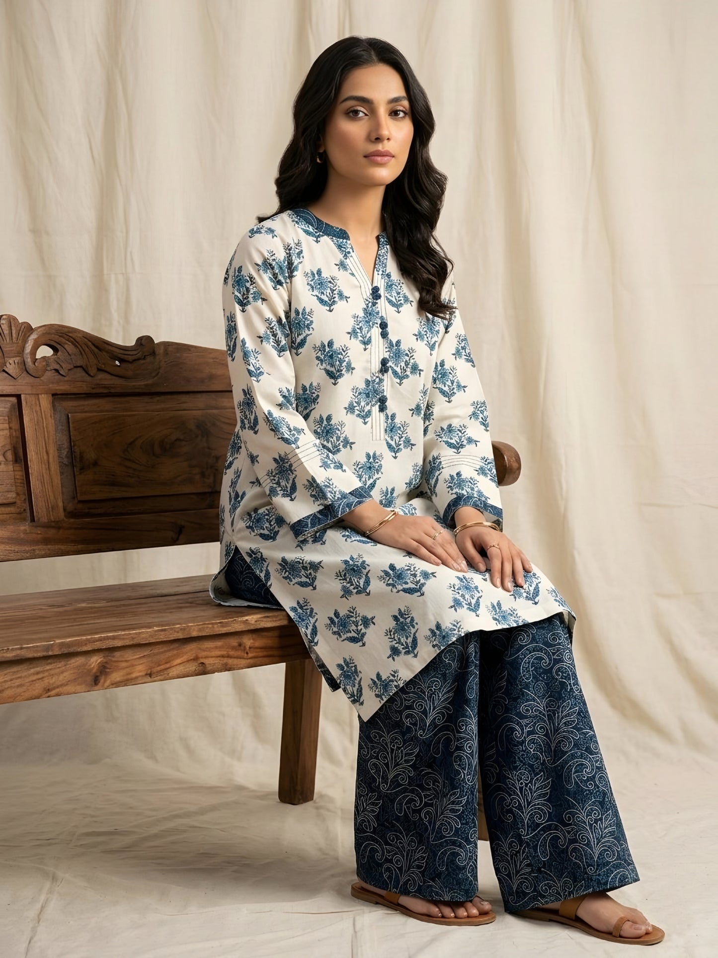 Digital Printed Lawn 2 PC - Midnight Bloom