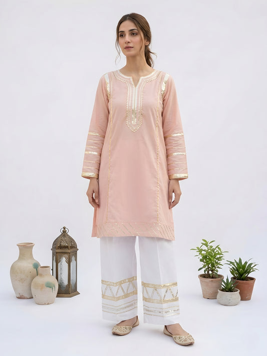 Textured Lawn (Kareena ) 2 PC - Blush Noor