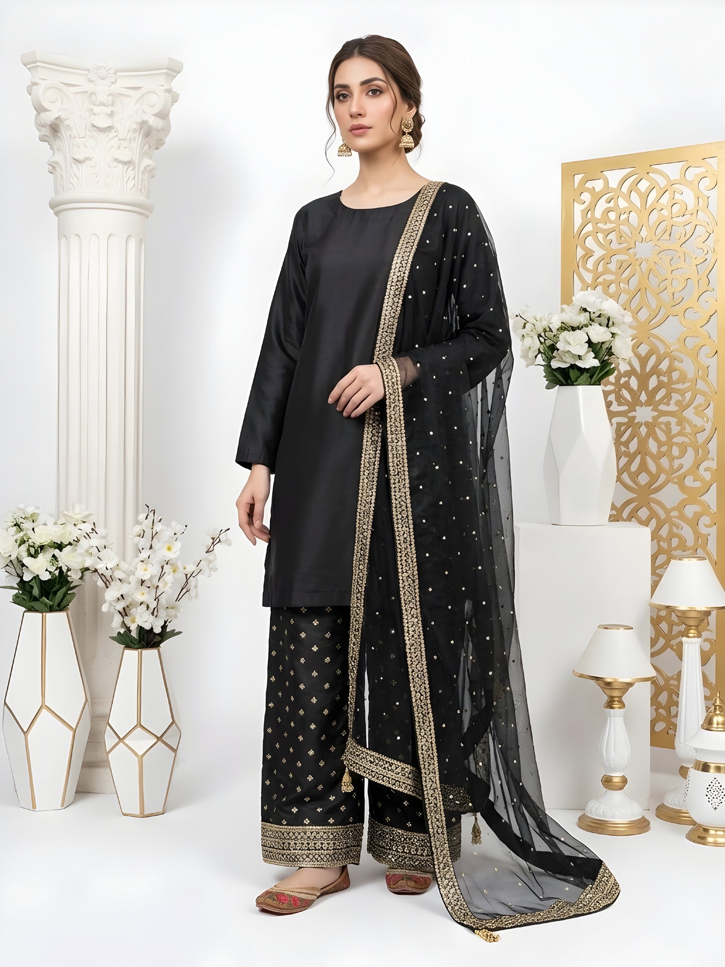 Silk Embroidered Collection - Noir Royale