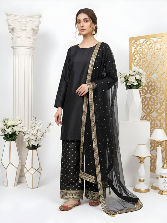 Silk Embroidered Collection - Noir Royale