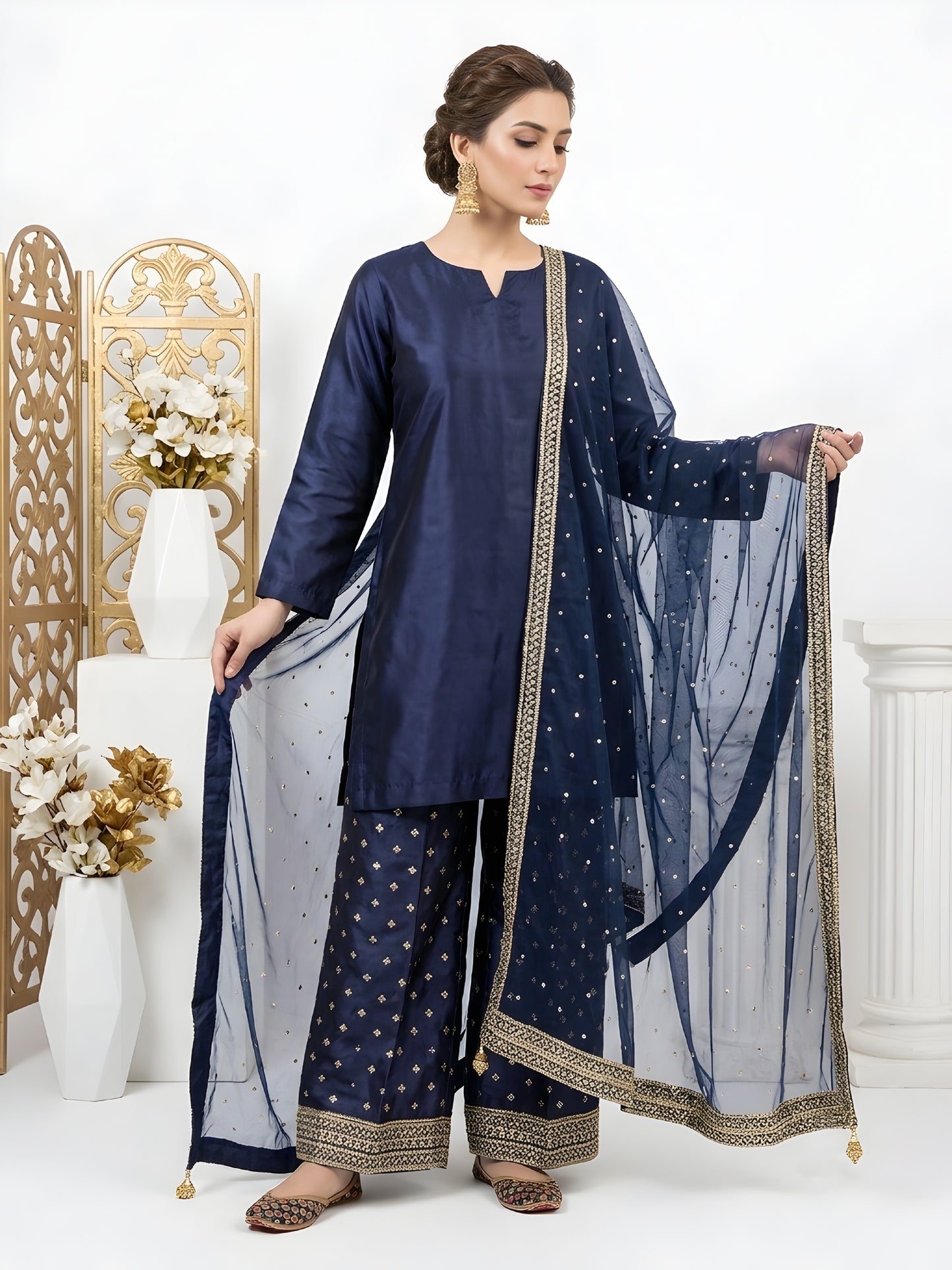 Silk Embroidered Collection - Midnight Royale