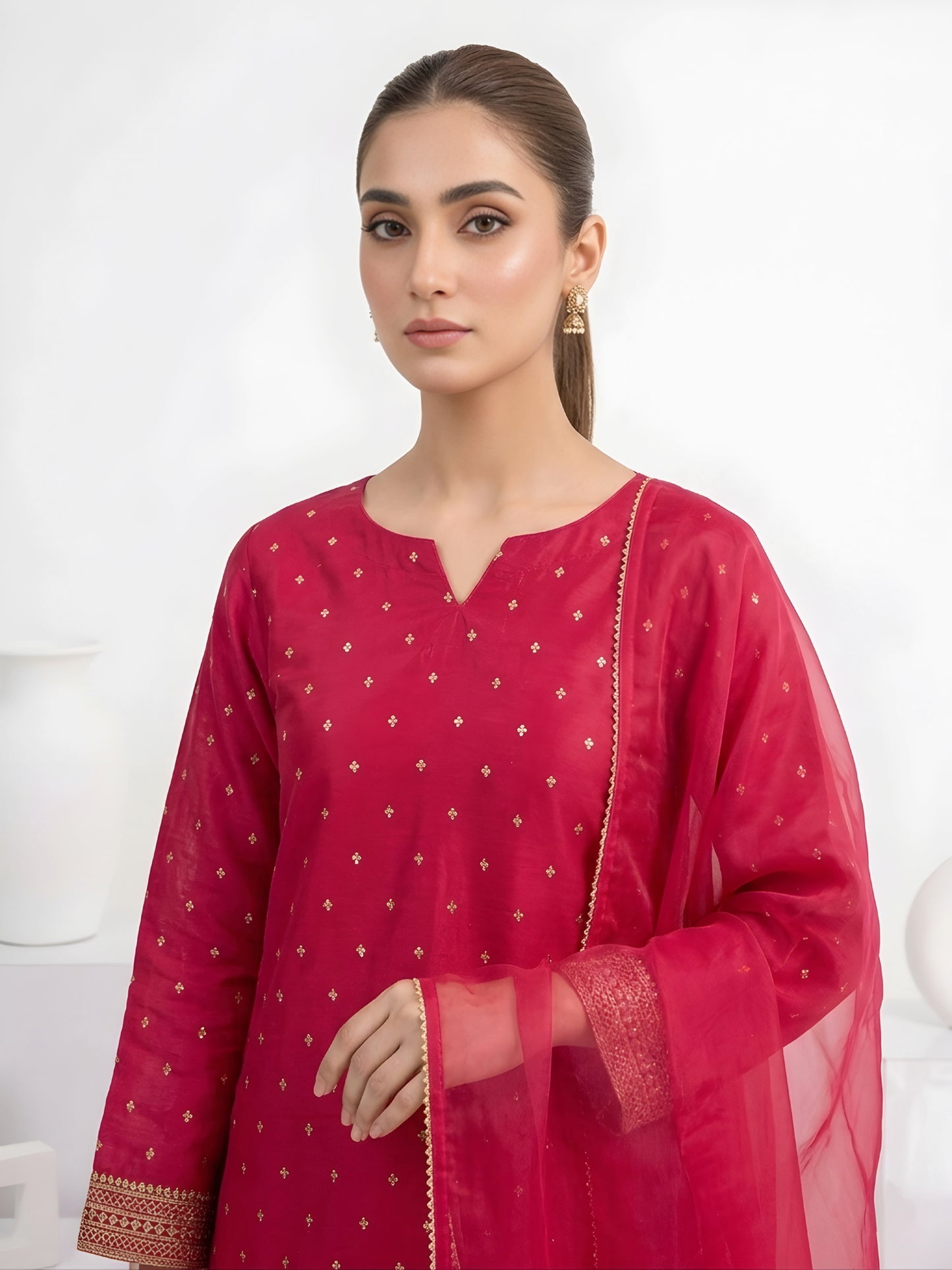 Silk Embroidered Collection - Rosé Elegance