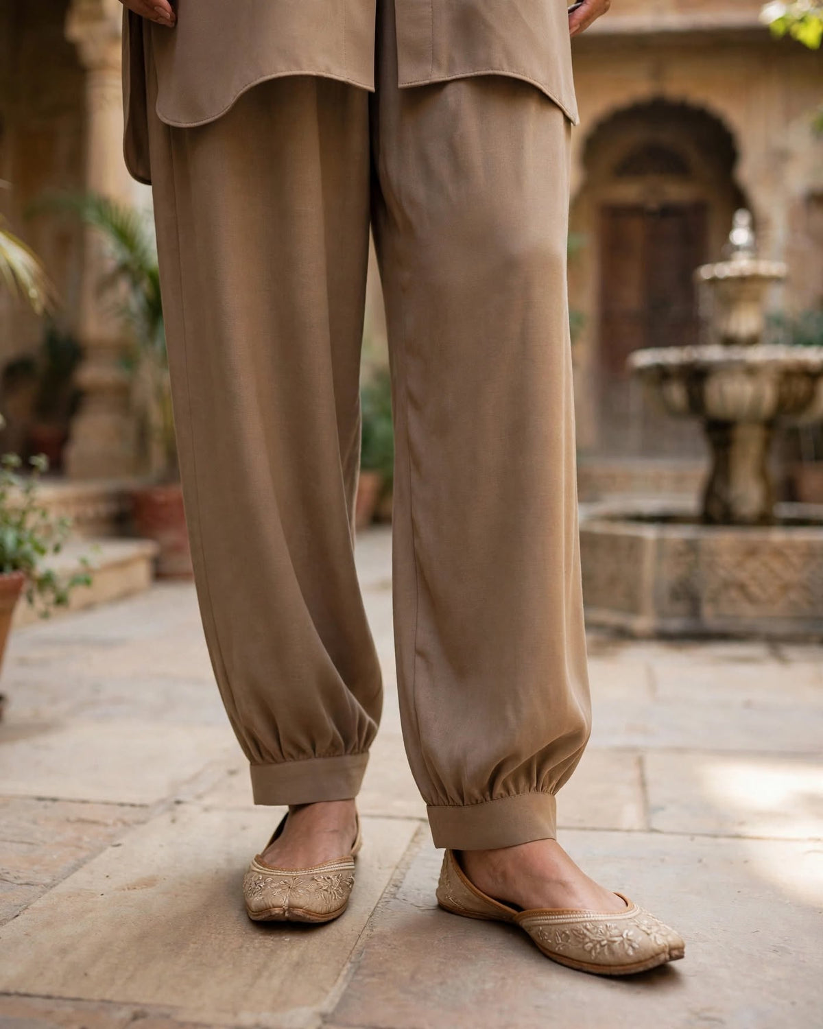 Chinese Co-ord Set - Beige